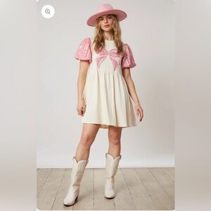 Fantastic Fawn Sequin Bow Dress Sz SM